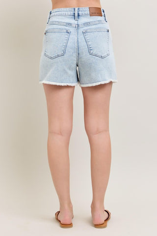 Judy Blue High Waisted Mineral Wash Cut-Off Shorts