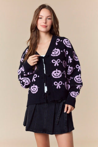 Jack-O-Lantern & Bows Sweater