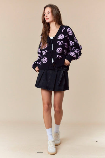 Jack-O-Lantern & Bows Sweater