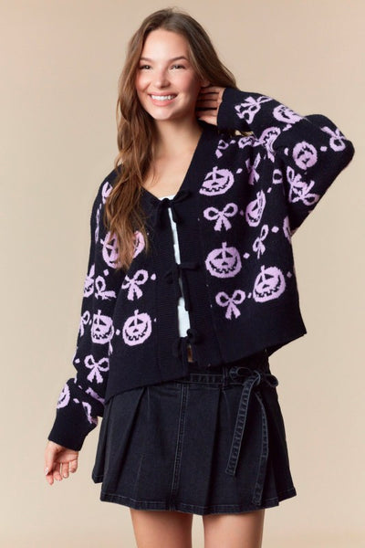 Jack-O-Lantern & Bows Sweater