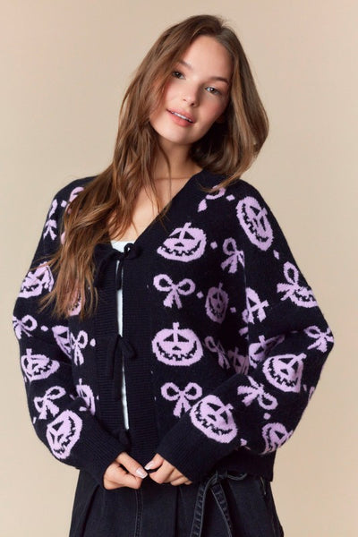 Jack-O-Lantern & Bows Sweater