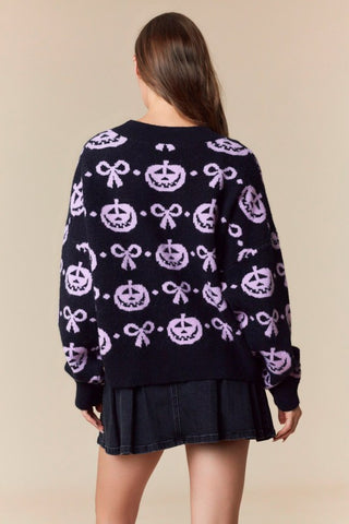 Jack-O-Lantern & Bows Sweater