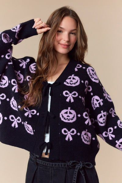 Jack-O-Lantern & Bows Sweater