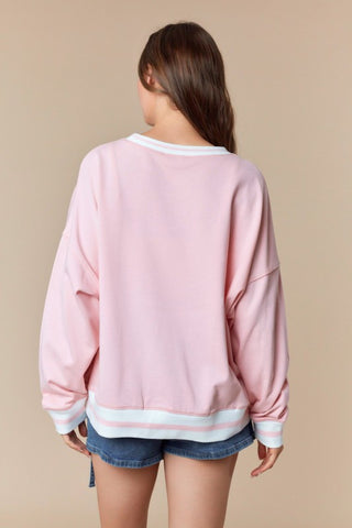 Lace Ghost With Velvet Bow Sweatshirt