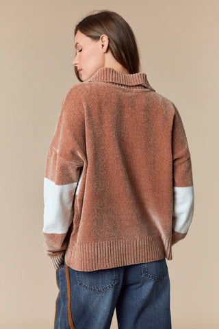 Mocha Thankful Embroidered Sweater