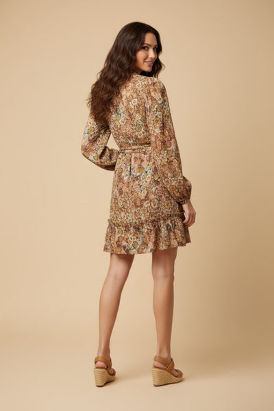 Floral Fruit Belted Dress