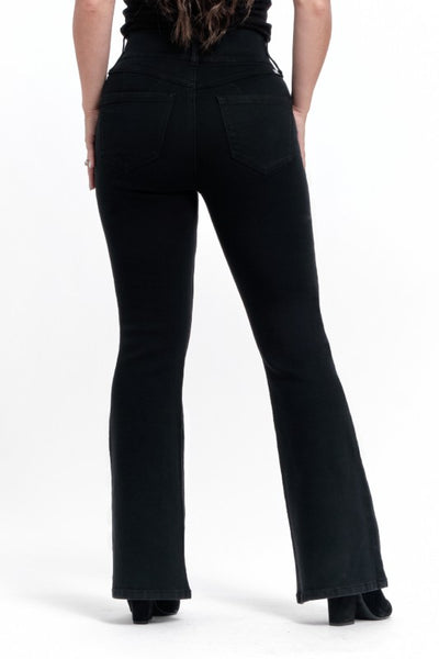 Petite Fit & Flare Denim - Black