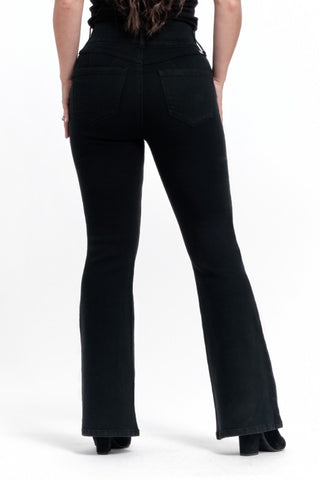 Petite Fit & Flare Denim - Black