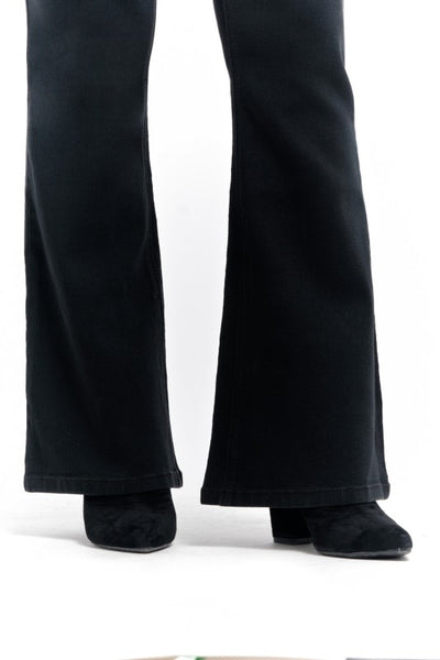 Petite Fit & Flare Denim - Black