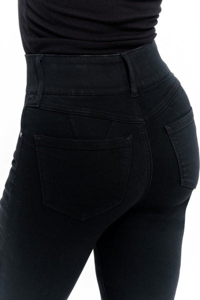 Petite Fit & Flare Denim - Black