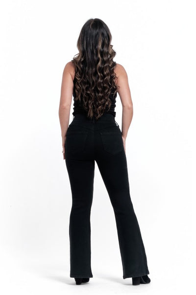 Petite Fit & Flare Denim - Black