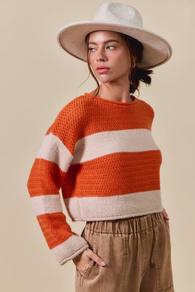 Autumn Vibes Striped Sweater