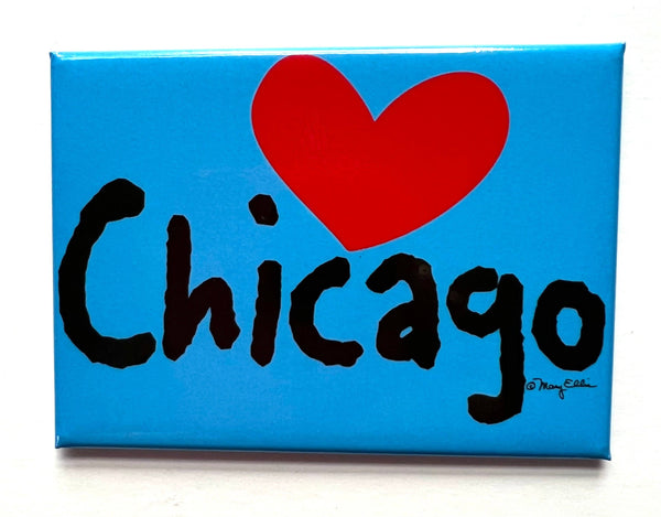 Mary Ellis - Chicago Heart Magnet | Love Chicago Souvenir Gift