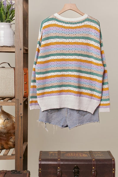 Multi Colored Striped Sweater