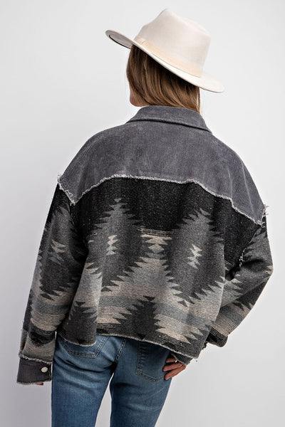 Aztec And Corduroy Shacket