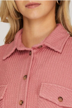 Rose Textured Shacket