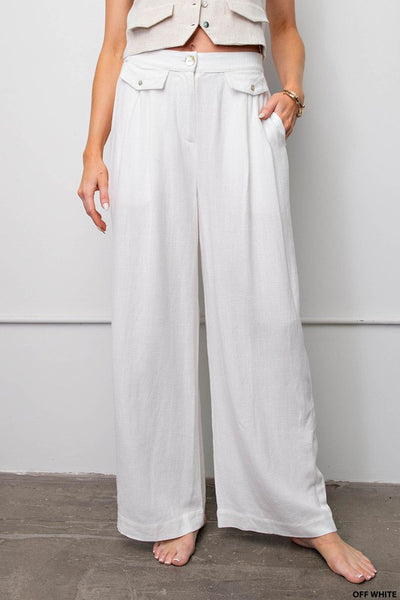 Off White Linen Pants