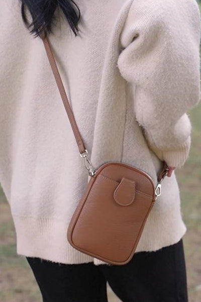 Vegan Leather Mini Crossbody Shoulder Messenger