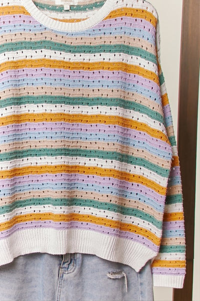 Multi Colored Striped Sweater