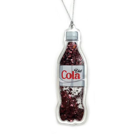 Diet Coke Cola Liquid Sparkle Glitter Christmas Ornament