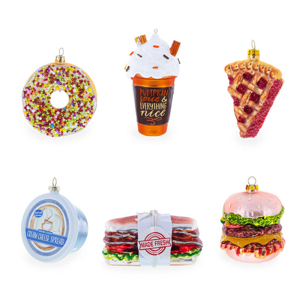 Cheeseburger in Box Glass Ornament