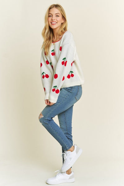 Cheerful In Cherries Sweater