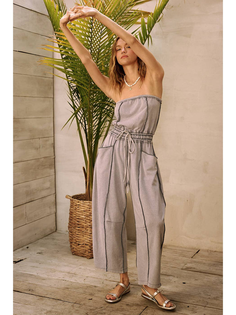 Easy Does It Mineral Wash Jumpsuit