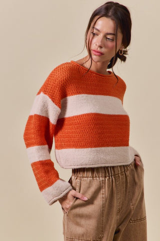 Autumn Vibes Striped Sweater