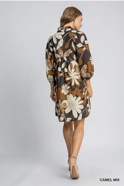 Fall Vibes Floral Print Dress