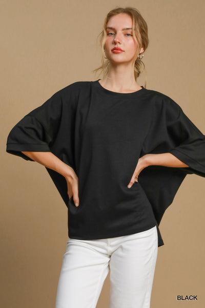 Luxeknit Oversized Black Top