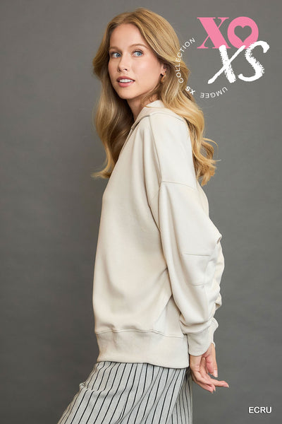 Luxknit Collared Top