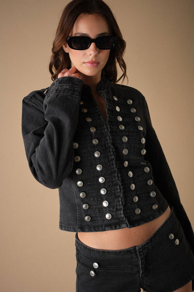 Blue B - 33648J Western Military Button Twill Jacket