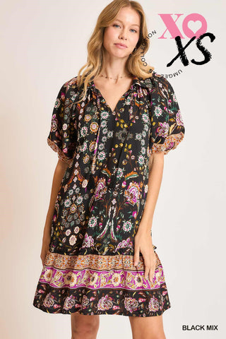 Boho Floral Mix Dress
