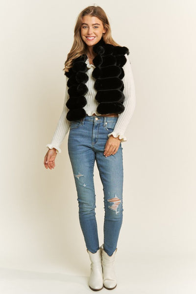 Vegan Fur Crop Vest