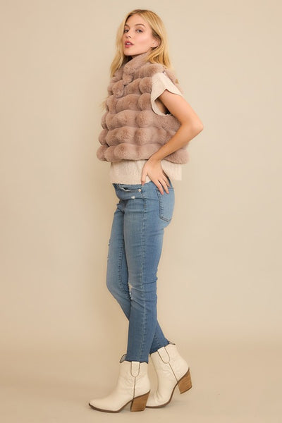 Vegan Fur Crop Vest