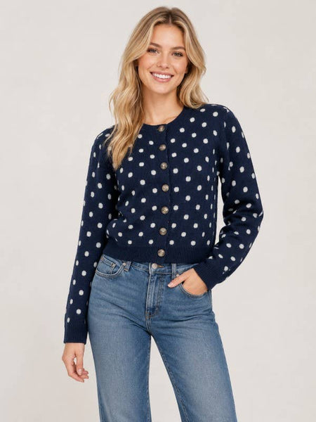 Dreamers by Debut - Playful Polka Dot Cardigan