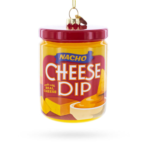 Nacho Cheese Dip Jar Glass Ornament