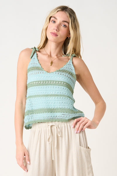 Seaside Sage Crochet Tank