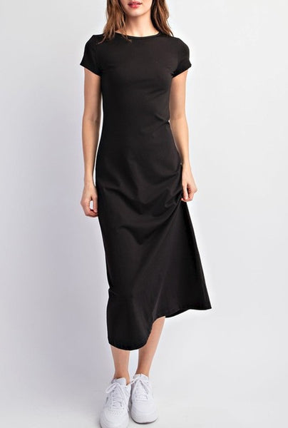 Basic Black T-Shirt Dress