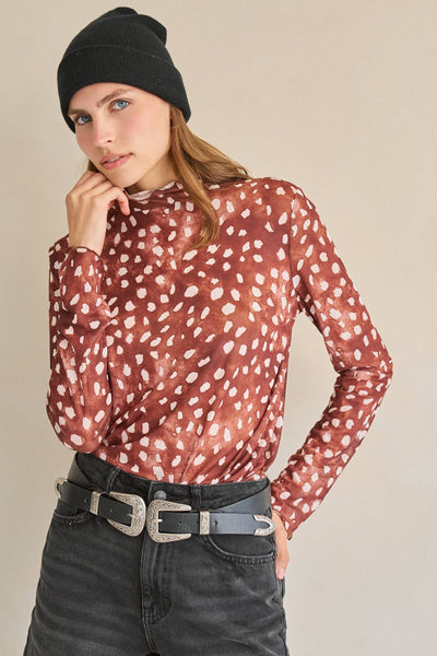 Spotted Season Mesh Top