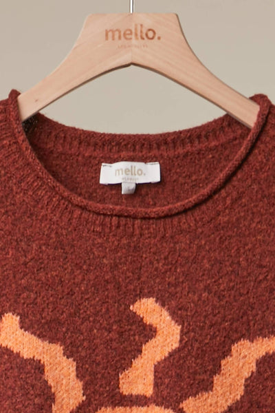 Mello. - Spiral Sun Embroidered Sweater