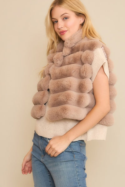 Vegan Fur Crop Vest