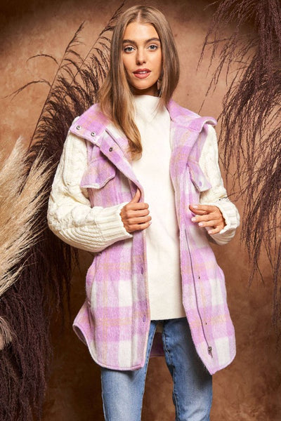 Lilac Plaid Jacket