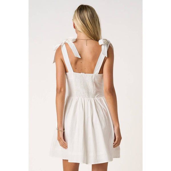 mittoshop - GAME DAY CONTRAST STITCH TIE SHOULDER MINI DRESS