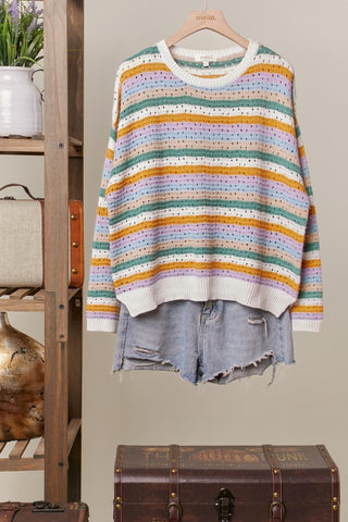 Multi Colored Striped Sweater