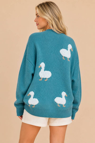 Quack-Me-Up Cozy Knit Duck Sweater