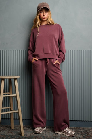 Faded Plum Cloud Knit Lounge Pants