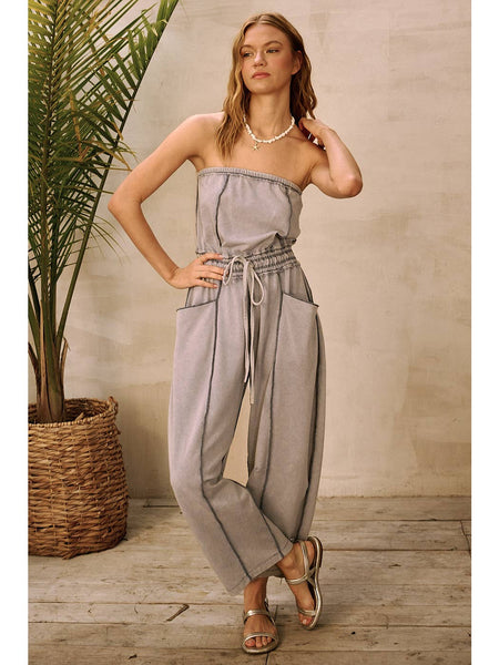 Easy Does It Mineral Wash Jumpsuit