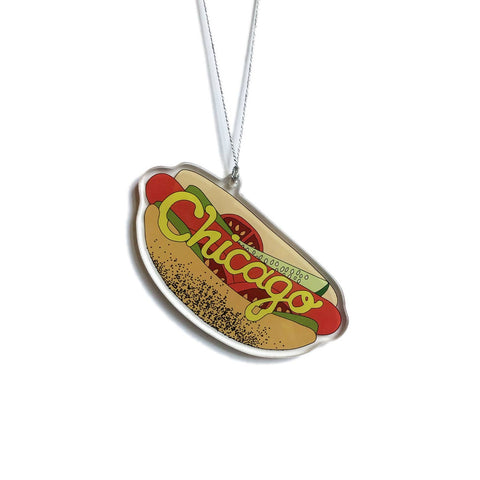 Chicago Hot Dog Christmas Ornament