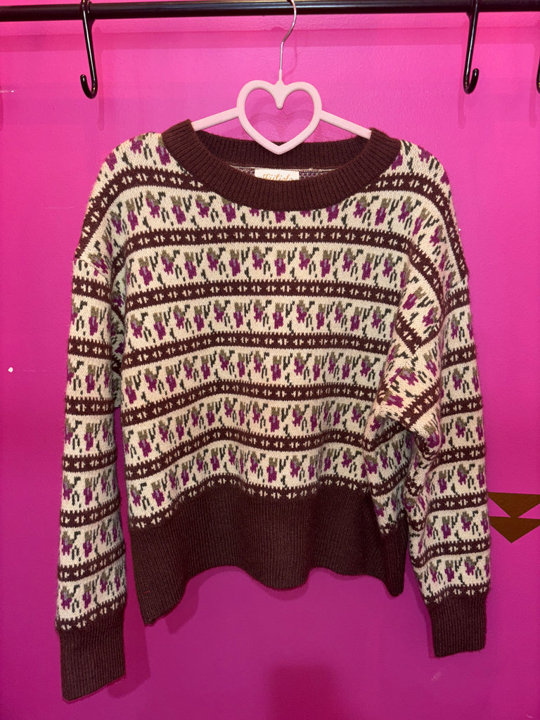 Western Jacquard Knit Sweater